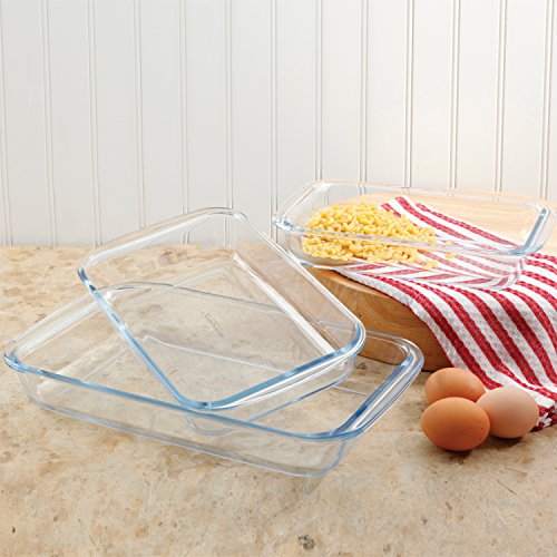 Sunbeam Everyday Casseroles 3 Piece Bakeware Set, Borosilicate Glass