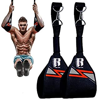 Ab Straps for Pull up Bar Ideal Hanging ab Straps Pull up Bar Straps and Hanging Arm Straps for Abs Elbow Hanging Straps and Gym Straps for Hanging Leg Raises (Red)