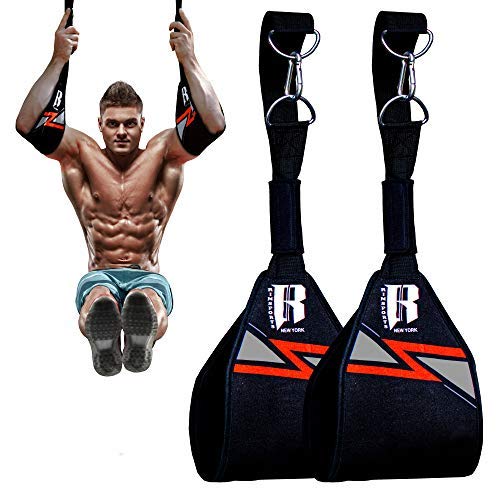 Ab Straps for Pull up Bar Ideal Hanging ab Straps Pull up Bar Straps and Hanging Arm Straps for Abs Elbow Hanging Straps and Gym Straps for Hanging Leg Raises (Red)