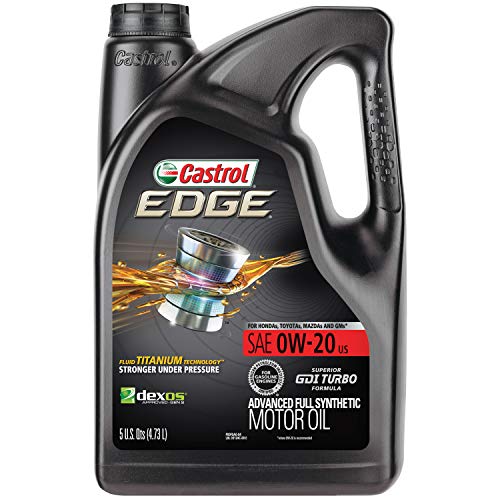 Castrol 03124 EDGE 0W-20 Advanced Full Synthetic Motor Oil, 5 Quart