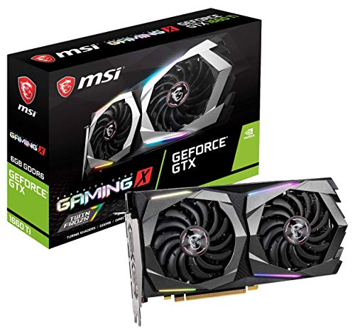 MSI Gaming GeForce GTX 1660 Ti 192-bit HDMI/DP 6GB GDRR6 HDCP Support DirectX 12 Dual Fan VR Ready OC Graphics Card (GTX 1660 TI Gaming X 6G) (Renewed)