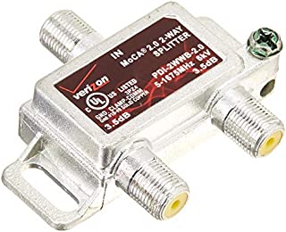 Verizon FiOS 2 Way MoCA 2.0 Splitter PDI-2WWB-2.0 3.5dB with Screw Set