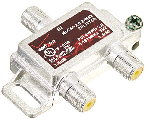 Verizon FiOS 2 Way MoCA 2.0 Splitter PDI-2WWB-2.0 3.5dB with Screw Set