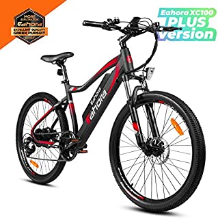 Eahora 26inch Mountain Electric Bike 350W Urban Electric Bikes for Adults with Removable 48V Lithium-ion Battery, E-PAS Recharge System, Shimano 7-Speed Gear Shifts, XC100