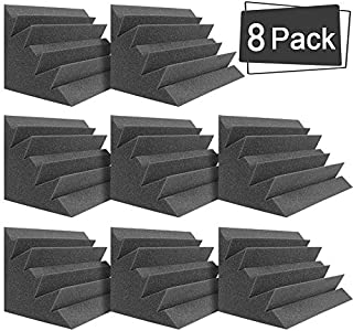 DEKIRU Acoustic Panels Bass Traps Corner Studio Foam, 8 Pack 12