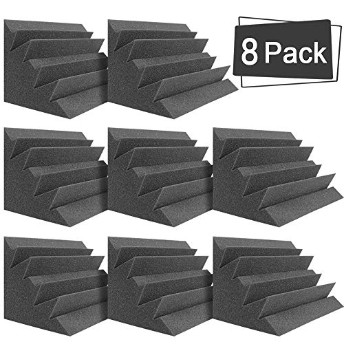 DEKIRU Acoustic Panels Bass Traps Corner Studio Foam, 8 Pack 12