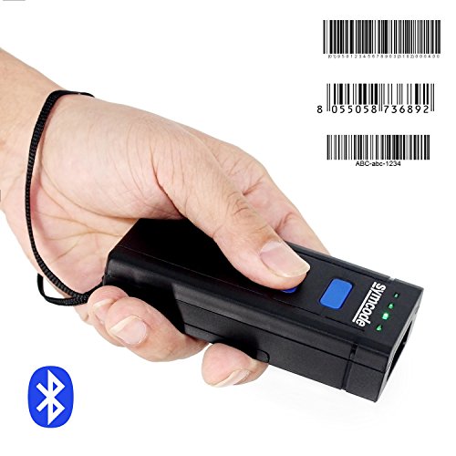 Symcode Bluetooth Wireless Barcode Scanner,Compatible with Bluetooth Function & 2.4GHz Wireless, Portable Barcode Reader Work with Windows, Mac,Android, iOS Phones, Tablets or Computers