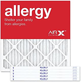 AIRx ALLERGY 20x20x1 MERV 11 Pleated Air Filter - Made in the USA - Box of 6