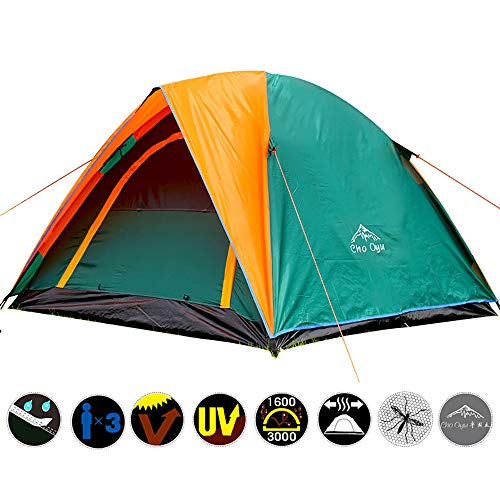 Skytower Green Festival Plain Dome Camping Hiking Waterproof Compact 2-4 Persons Man Tent Outdoor