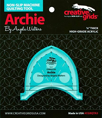 Creative Grids Machine Quilting Tool Ruler Template - Archie CGRQTA3