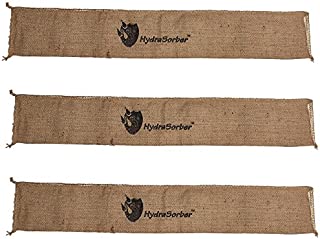 HydraSorber - Sandless Sandbags - Water Absorbent Flood Barrier - 4ft Long X 8in Wide - Three Pack