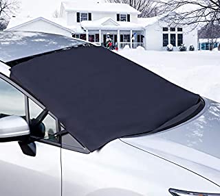 OxGord Windshield Snow Cover Ice Removal Wiper Visor Protector All Weather Winter Summer Auto Sun Shade for Cars Trucks Vans and SUVs Stop Scraping with a Brush or Shovel