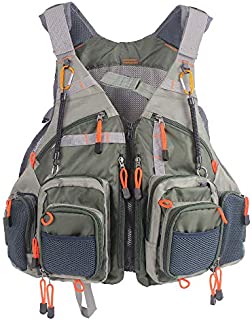 Fly Fishing Vest Pack Adjustable Breathable Outdoor Activity Vest with Retractable Spring Coil Kit for Men and Women