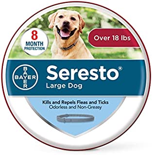 Seresto Flea and Tick Collar for Dogs, 8-Month Flea and Tick Collar for Large Dogs Over 18 Pounds