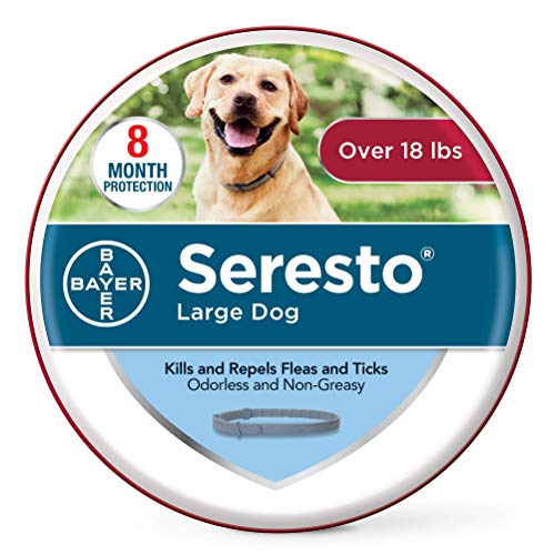 Seresto Flea and Tick Collar for Dogs, 8-Month Flea and Tick Collar for Large Dogs Over 18 Pounds