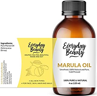 Marula Oil - Pure Virgin Unrefined Face Oil 4oz - Cold Pressed & All Natural Oil for Skin and Body - DIY Cosmetics