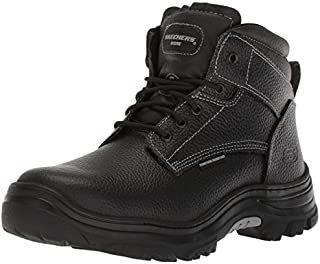 Skechers for Work Men's Burgin-Tarlac Industrial Boot,black embossed leather,9 M US