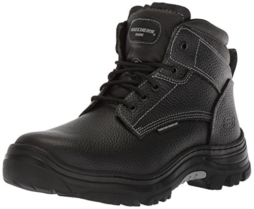 Skechers for Work Men's Burgin-Tarlac Industrial Boot,black embossed leather,9 M US