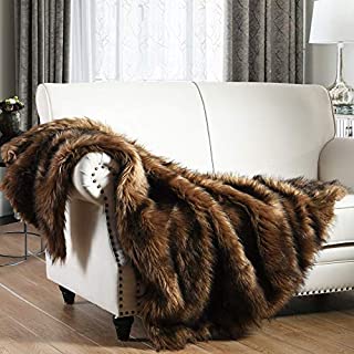 HORIMOTE HOME Luxury Plush Faux Fur Throw Blanket