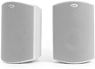 Polk Audio Atrium 4 Outdoor Speakers with Powerful Bass (Pair, White) | All-Weather Durability | Broad Sound Coverage | Speed-Lock Mounting System