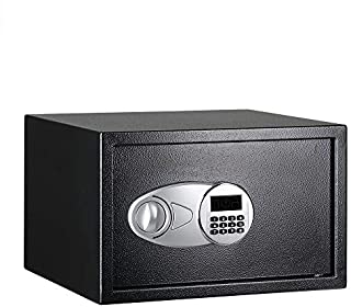 Amazon Basics Steel, Security Safe Lock Box, Black - 1.2 Cubic Feet