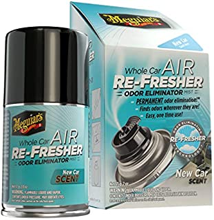 MEGUIAR'S G16402 Whole Air Re-Fresher Odor Eliminator Mist, New Car Scent, 1 Pack