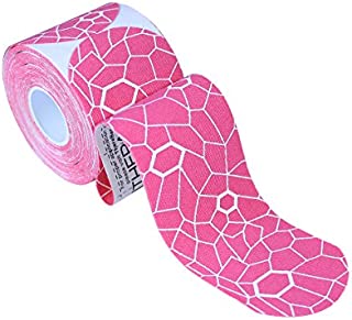 TheraBand Kinesiology Tape, Waterproof Physio Tape for Pain Relief, Muscle & Joint Support, Standard Roll with XactStretch Application Indicators, 2