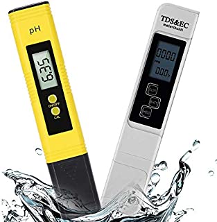 Aibrisk TDS and PH Meter,Digital Water Quality Tester,Perfect Water Test Meter Combination for Drinking Water, Aquariums, Swimming Pools and Other Water Systems