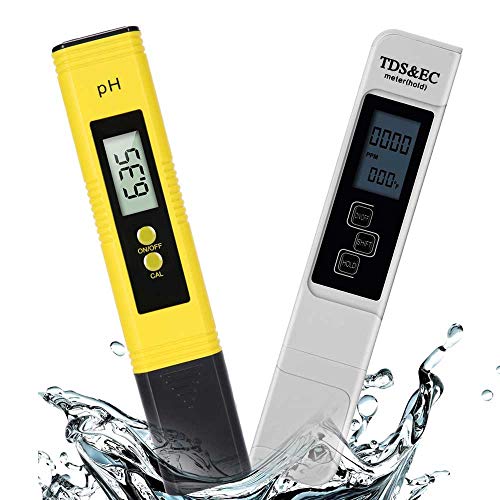 Aibrisk TDS and PH Meter,Digital Water Quality Tester,Perfect Water Test Meter Combination for Drinking Water, Aquariums, Swimming Pools and Other Water Systems