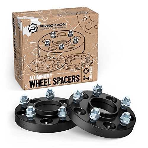 1 inch Hubcentric Black Wheel Spacers (5x4.5 to 5x4.5, 70.5mm Bore, 1/2x20 Studs) for Ford Lincoln Mustang Edge Crown Victoria Ranger Explorer Town Car Mountaineer Edge Mark 7-5x114.3 25mm 2pcs