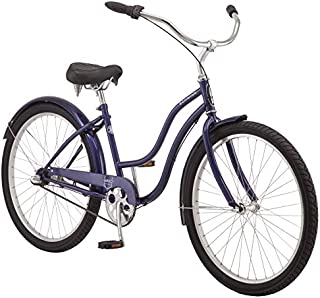 Schwinn Mikko Adult Beach Cruiser Bike, Featuring 17-Inch/Medium Steel Step-Over Frames, 3-Speed Drivetrains, Navy