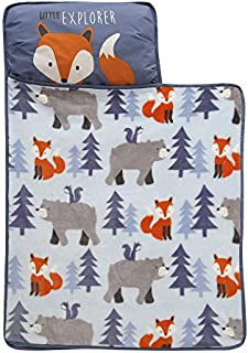 Lambs & Ivy Little Explorer Nap Mat, Blue/Gray/Orange