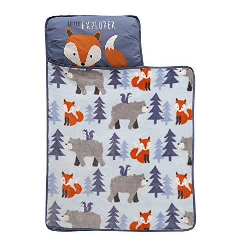 Lambs & Ivy Little Explorer Nap Mat, Blue/Gray/Orange