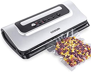 COSORI CP428-VS Built-in Bag Cutter, Automatic Vacuum Sealer Machine Saver, Starter Bgas & Air Suction Hose, Dry & Moist Food Modes, UL/ETL Listed, Silver