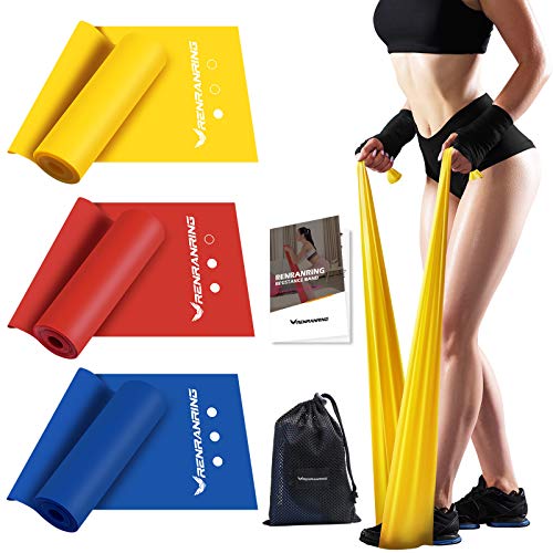 Resistance Bands Set,Exercise Bands for Physical Therapy,Yoga,Pilates,Rehab,Stretching,Beginner and Home Workout,Workout Bands of Different Strengths,Non-Latex Elastic Stretch Bands