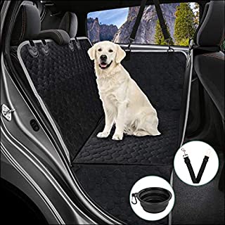 Mancro Car Seat Covers for Dogs, Car Seat Cover for Back Seat with Side Flaps, Convertible Scratch Proof Pet Seat Cover Hammock, Durable Soft Seat Protector for Cars Trucks SUVs