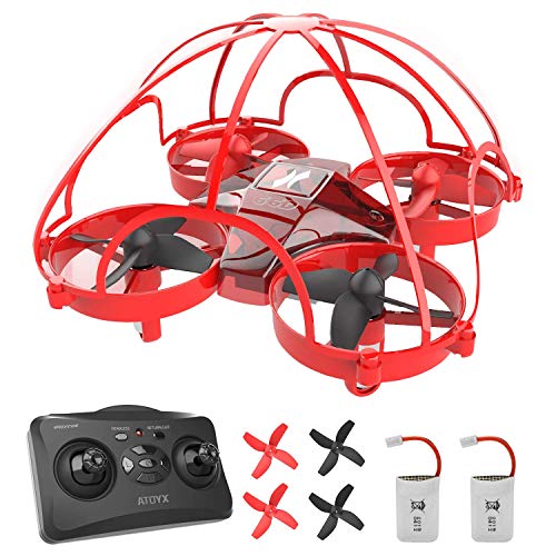 ATOYX Mini Drone RC Nano Quadcopter Best Drone for Kids and Beginners RC Helicopter Plane with Auto Hovering, 3D Flip, Headless Mode and Extra Batteries Toys for Boys and Girls