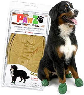 Pawz Dog Boots | Dog Paw Protection with Dog Rubber Booties | Dog Booties for Winter, Rain and Pavement Heat | Waterproof Dog Shoes for Clean Paws | Paw Friction for Dogs | Dog Shoes