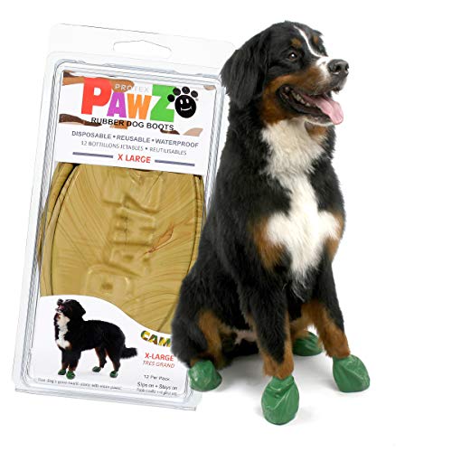 Pawz Dog Boots | Dog Paw Protection with Dog Rubber Booties | Dog Booties for Winter, Rain and Pavement Heat | Waterproof Dog Shoes for Clean Paws | Paw Friction for Dogs | Dog Shoes