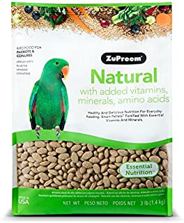 Zupreem Natural With Added Vitamins, Minerals, Amino Acids Medium/Large Bird Food,3 Lb.