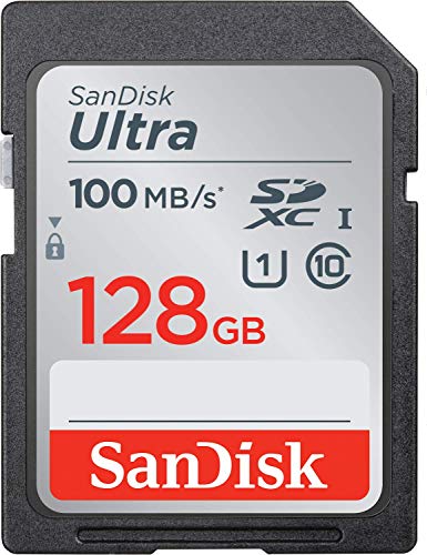 SanDisk 128GB Ultra SDXC UHS-I Memory Card - 100MB/s, C10, U1, Full HD, SD Card - SDSDUNR-128G-GN6IN