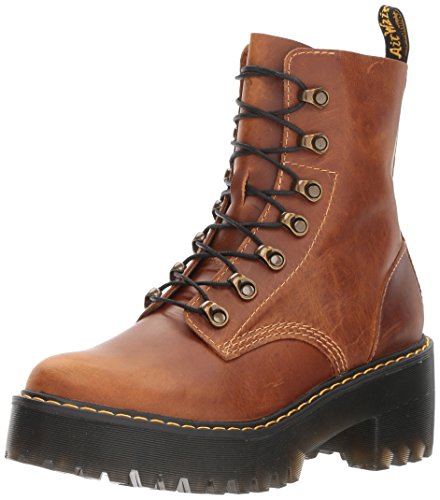 Dr. Martens Women's Leona Fashion Boot, Butterscotch Orleans, 5