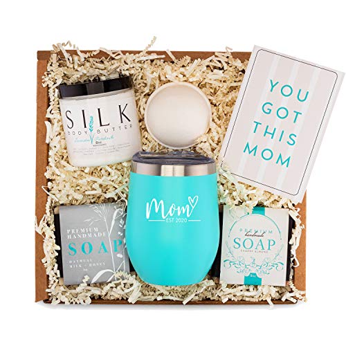 New Mom Gifts Ideas | Mom Est. 2020 Spa Gift Box | Best Present Idea for First Time Mommy w/New Baby | Cute Expecting Mother to be Baby Shower Presents for Her Pregnancy