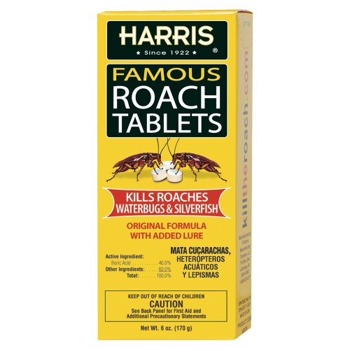 Harris Roach Tablets, Boric Acid Roach Killer with Lure (6oz, 145 Tablets)