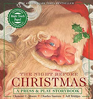 The Night Before Christmas Press & Play Storybook: The Classic Edition Hardcover Book Narrated by Jeff Bridges