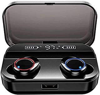 Wireless Earbuds HOTWAV BT5.0 Latest True Wireless Headphones with Bass Stereo Sound, TWS with Charging Case,Built -in Micophone Earbuds(Black )