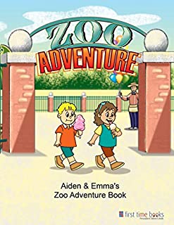 Personalized Childrens Zoo Adventure Book with Customized Kids Name, Hair Color, Gender, and More | First Time Books