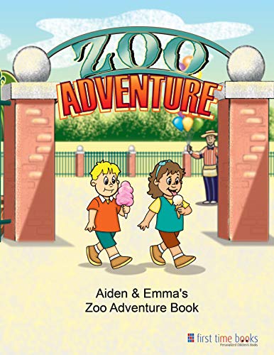 Personalized Childrens Zoo Adventure Book with Customized Kids Name, Hair Color, Gender, and More | First Time Books