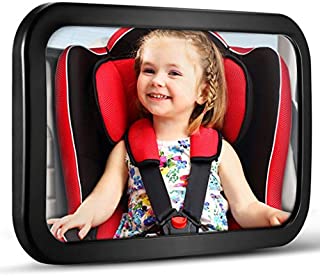 Baby Car Mirror, DARVIQS Car Seat Mirror, Safely Monitor Infant Child in Rear Facing Car Seat, Wide View Shatterproof Adjustable Acrylic 360°for Backseat, Crash Tested and Certified for Safety