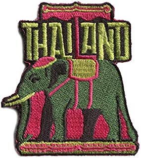 Vagabond Heart Thailand Elephant Iron On Travel Patch/Great Gift or Souvenir for Backpack Travellers